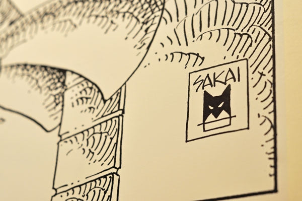 BATMAN ON GARGOYLE, Stan Sakaï - French Paper Art Club