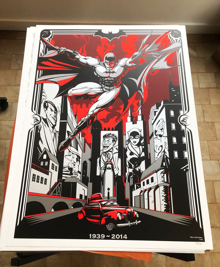 Sérigraphie BATMAN de l'artiste Flynn Prejean