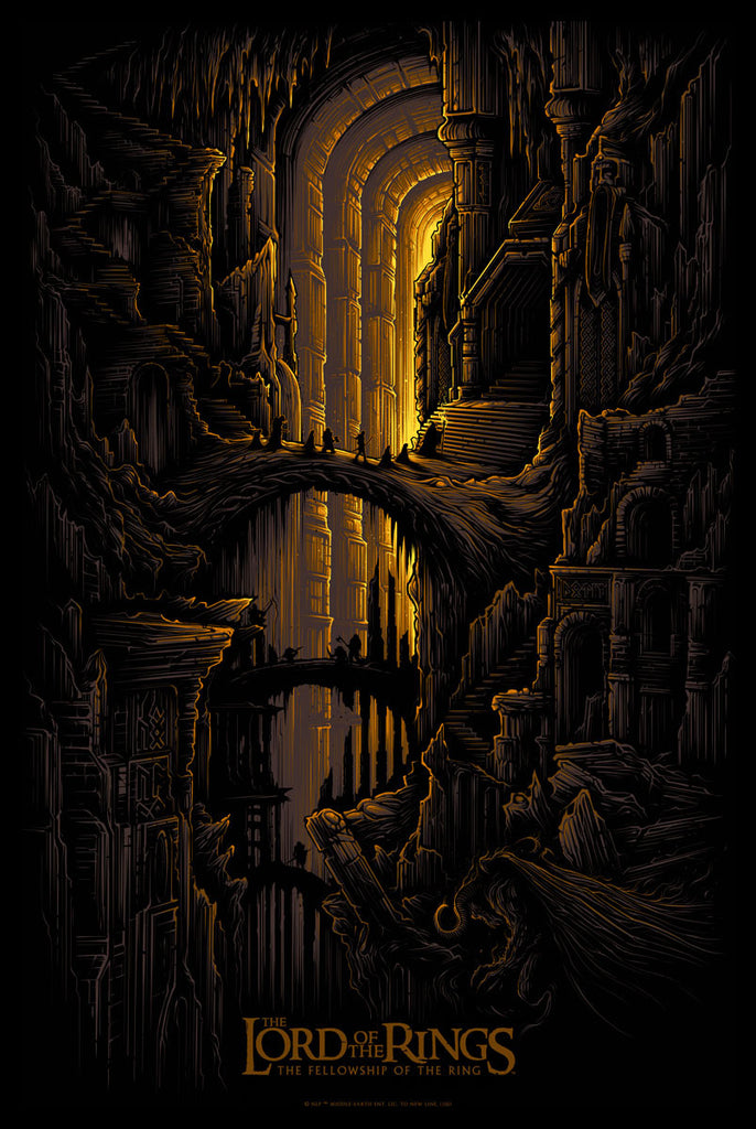 SET COMPLET - 3 sérigraphies Le Seigneur des Anneaux, Dan Mumford - French Paper Art Club