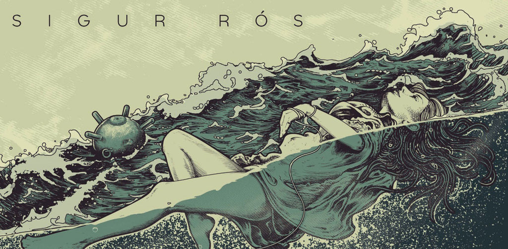 Sigur Ros (Mexico, 2017) par Alex Wezta - Green Variant Edition, Alex Wezta - French Paper Art Club