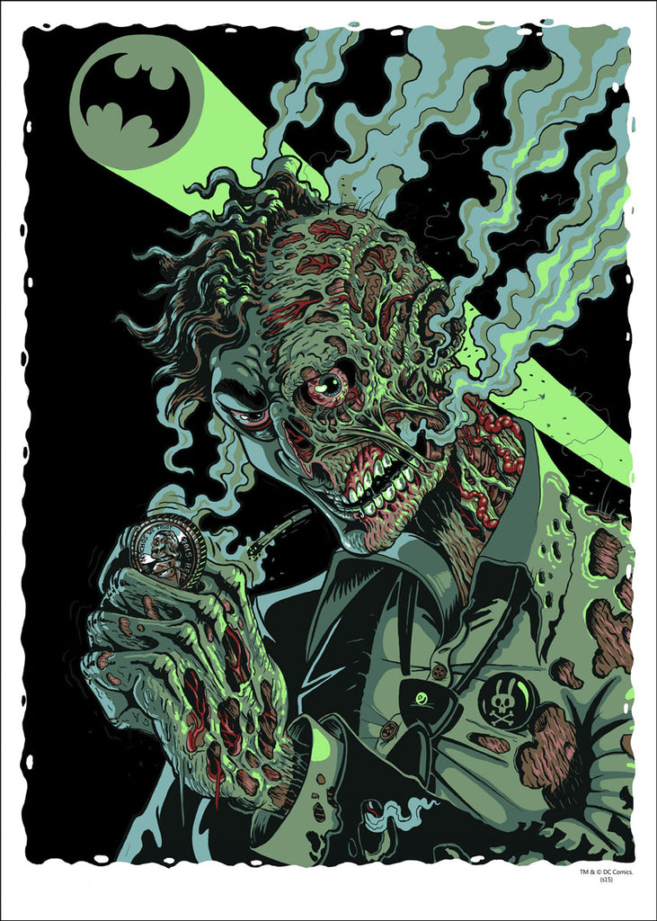 Harvey Two-Face, sérigraphie de l'artiste Nychos - French Paper Art Club