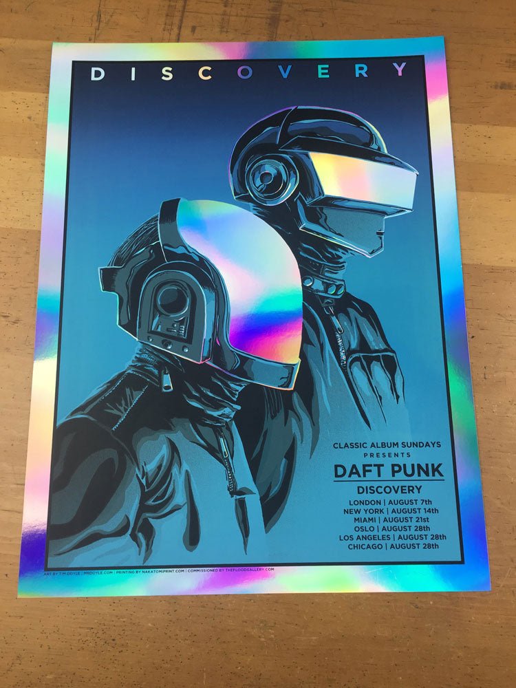 DAFT PUNK (Discovery) Foil Edition, Tim Doyle - French Paper Art Club