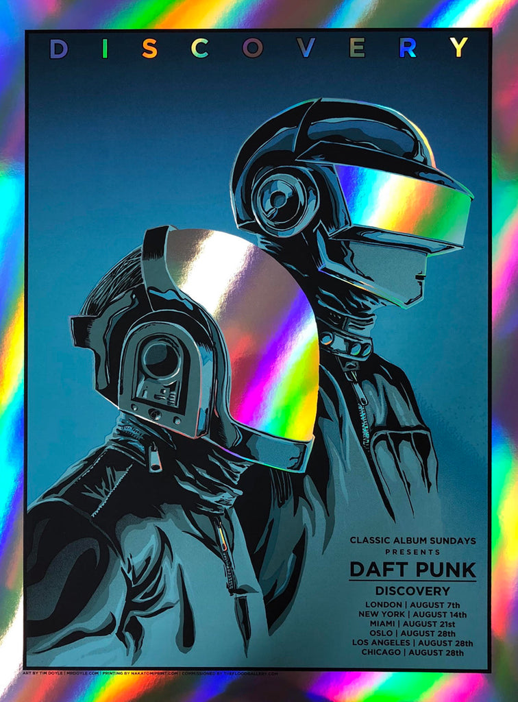 DAFT PUNK (Discovery) Foil Edition, Tim Doyle - French Paper Art Club