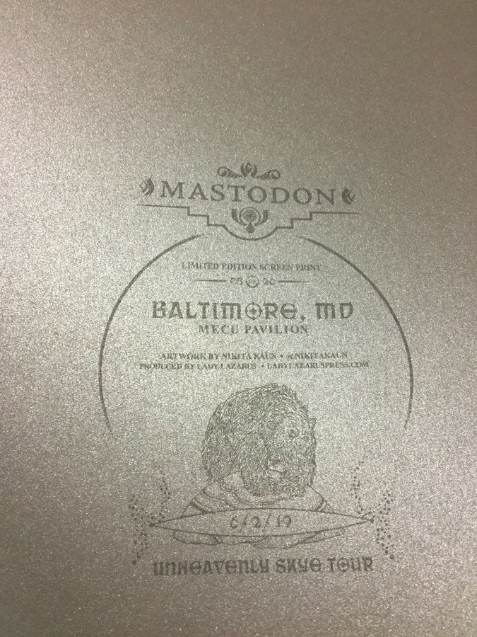 Mastodon | Variant Edition (Baltimore, 2019) par Nikita Kaun, Nikita Kaun - French Paper Art Club