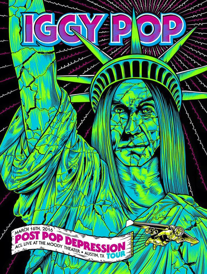 IGGY POP (Austin 2016), Pale Horse Design - French Paper Art Club
